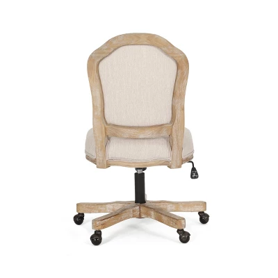 Scilley French Country Upholstered Swivel Office Chair - Christopher Knight Home 10 Scilley French Country Upholstered Swivel Office Chair - Christopher Knight Home - Image 8