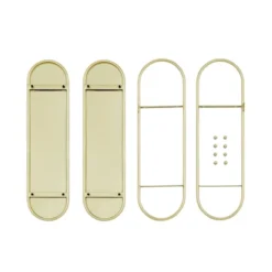 20" 2 Tier Warm Metal Hanging Bracket Wall Mounted Shelf Gold - Danya B. -HOMCOM Store GUEST fb20f429 274a 4bb1 9729 2af707e2a88f