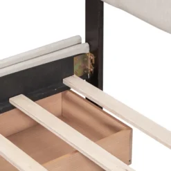 Upholstered Queen Size Platform Bed With Classic Headboard And 4 Drawers-ModernLuxe -HOMCOM Store GUEST fc1354c4 6270 426b 99f0 5d429fe9417a