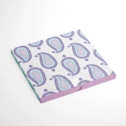 Bacati - Isabella Paisley Aqua/Lilac/Purple Fabric Storage Box/Tote Large -HOMCOM Store GUEST fca7cd00 0c17 427e ab26 962fabd90568