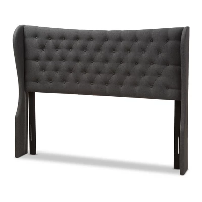 Cadence Modern And Contemporary Fabric Button - Tufted Winged Headboard - Baxton Studio 7 Cadence Modern And Contemporary Fabric Button - Tufted Winged Headboard - Baxton Studio - Image 5