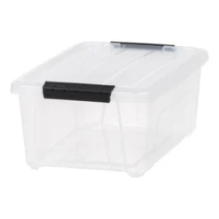 IRIS Stack And Pull Storage Bin With Lid Clear -HOMCOM Store GUEST fcf7bcbe 0d15 43b4 b523 eac1b502a95c