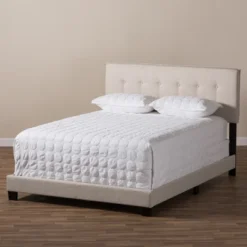 Audrey Modern And Contemporary Fabric Upholstered Bed - Baxton Studio -HOMCOM Store GUEST fd61f411 ee67 4fea ae1d e2404c98457b