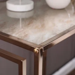 Glenshippe Faux Marble Console Table Champagne - Aiden Lane -HOMCOM Store GUEST fe8bc38a dfc3 4f3e 9392 31bd0f107c52