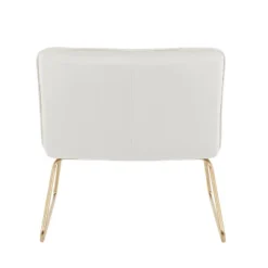 Casper Contemporary Upholstered Accent Chair Gold/Cream - LumiSource -HOMCOM Store GUEST ff41eb32 e573 411c a2aa 750cf77626d3