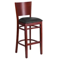 Emma And Oliver Solid Back Wooden Restaurant Dining Barstool 14 Emma And Oliver Solid Back Wooden Restaurant Dining Barstool -HOMCOM Store GUEST ffdbf1fe 29e6 430a a13d 034e6a785082