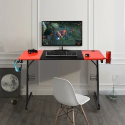 Costway 47 Inch Gaming Desk Z Shape Computer Desk W/ Storage For Cup Headphone Speaker 14 Costway 47 Inch Gaming Desk Z Shape Computer Desk W/ Storage For Cup Headphone Speaker -HOMCOM Store GUEST ffe56c96 7edf 49d7 b82f 2094e2651146